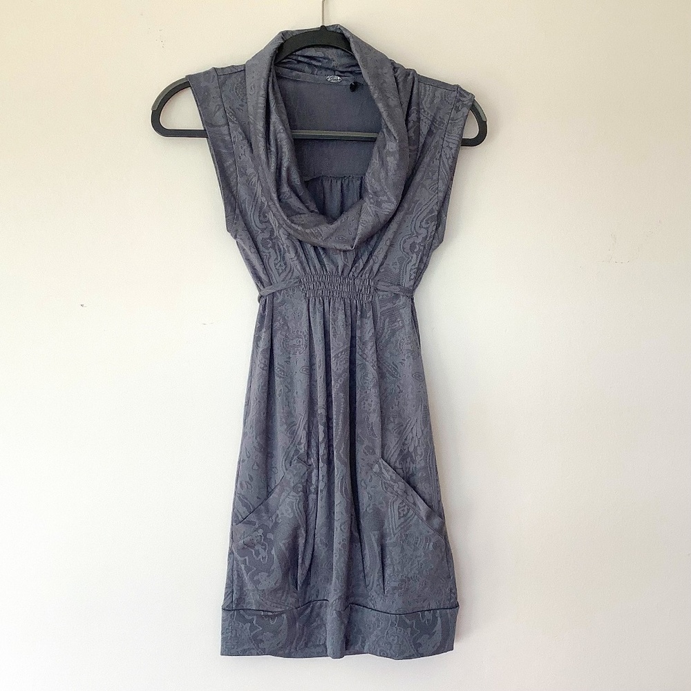 Guess cowl neck mini dress in gray Size XS